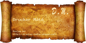 Drucker Máté névjegykártya